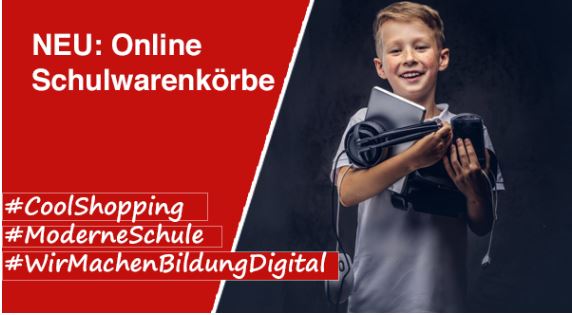 schulwarenkorb von co.Tec kostenloser Service für Bildungseinrichtungen 